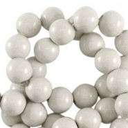 Acrylic beads 4mm round Shiny Shoreline grey